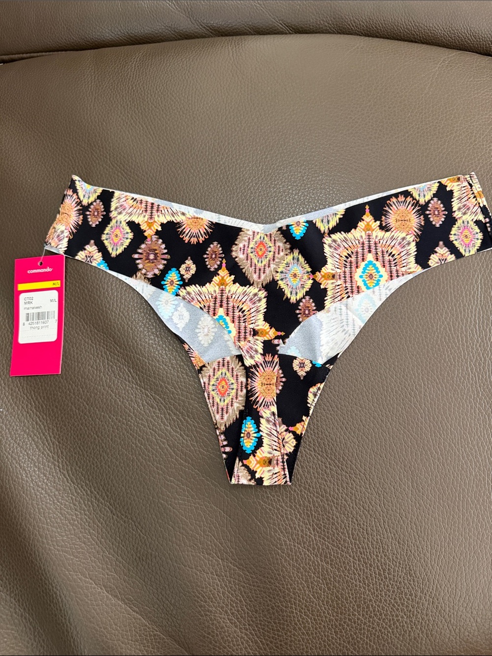 Girls' Black Marrakesh print Thong Bottoms size M/L